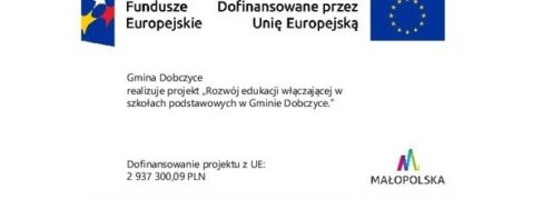 Gmina Dobczyce realizuje projekt „Rozwój edukacji włączającej w szkołach podstawowych w Gminie Dobczyce.”