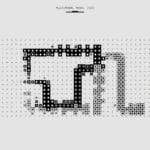 Abstrakcyjny model danych z wektorowymi wzorami w odcieniach szarości